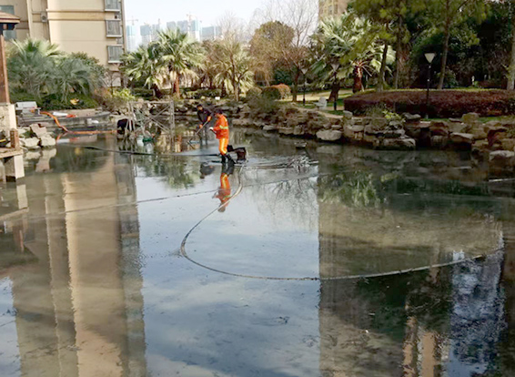 墨竹工卡景观池淤泥清理